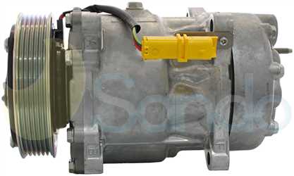 SAC70014 SIDE SANDEN Type 12V 6Ribs SD7V16