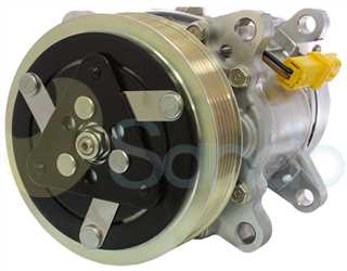SAC70026 FRONT SANDEN Type 12V 6Ribs SD6V16