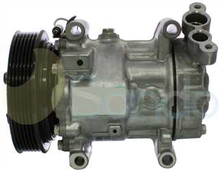 SAC71021 SIDE SANDEN Type 12V 6Ribs SD6V12