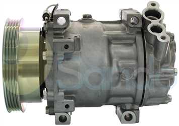SAC71045 SIDE SANDEN Type 12V 4Ribs SD7V16