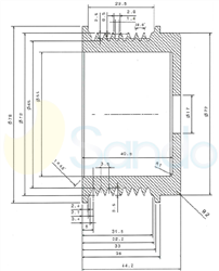 SCP10914 PLUG BOSCH Type PR8 17 mm 72 mm 44 mm 
