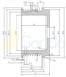 SCP10923 PLUG BOSCH Type PR8 17 mm 72 mm 44 mm 