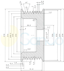 SCP10925 PLUG BOSCH Type PR8 17 mm 72 mm 35 mm 