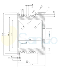 SCP10927 PLUG BOSCH Type PR8 17 mm 62 mm 44 mm 