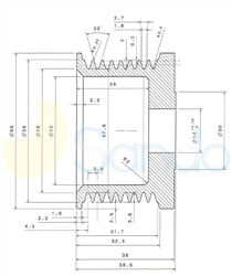 SCP10928 PLUG BOSCH Type PR8 17 mm 55 mm 39 mm 