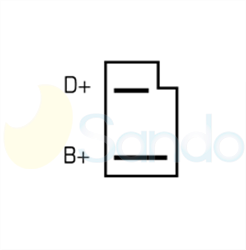 2021100 PLUG LETRIKA Type 12V 33Amp 1Ribs 