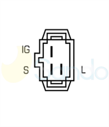 2020203 PLUG HITACHI Type 12V 50Amp 1Ribs 
