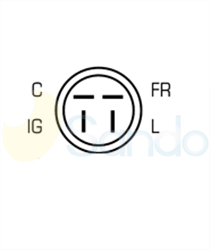 2040105 PLUG DENSO Type 12V 60Amp 3Ribs 