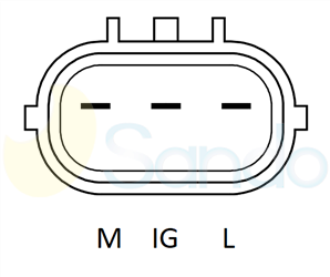 2040364 PLUG DENSO Type 12V 80Amp 4Ribs 