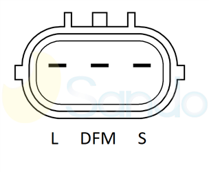 2040274 PLUG DENSO Type 12V 150Amp 5Ribs 