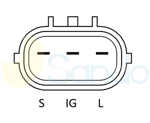 2040173 PLUG DENSO Type 12V 80Amp 1Ribs 
