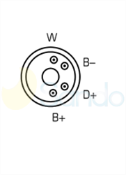 2010599 PLUG BOSCH Type 12V 90Amp 6Ribs 