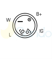 2015201 PLUG VALEO Type 12V 75Amp 6Ribs 