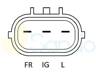 2040246 PLUG DENSO Type 12V 105Amp 6Ribs 