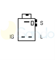 2040285 PLUG DENSO Type 12V 60Amp 1Ribs 