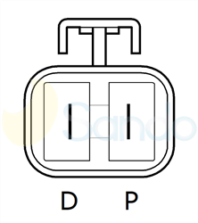 2035144 PLUG MITSUBISHI Type 12V 80Amp 4Ribs 