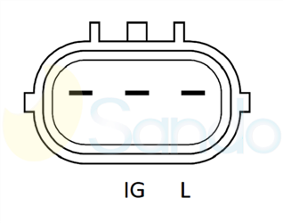 2040201 PLUG DENSO Type 12V 100Amp 6Ribs 