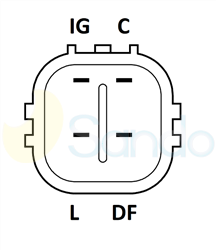 2035204 PLUG MITSUBISHI Type 12V 70Amp 7Ribs 