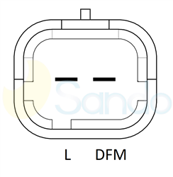 2015109 PLUG VALEO Type 12V 70Amp 6Ribs 