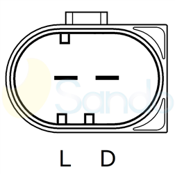 2015443 PLUG VALEO Type 12V 120Amp 6Ribs 