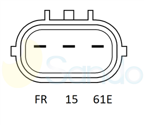 2040161 PLUG DENSO Type 12V 105Amp 6Ribs 