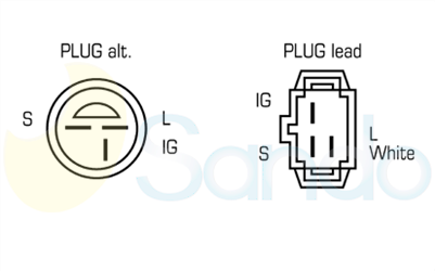 2020113 PLUG HITACHI Type 12V 50Amp 