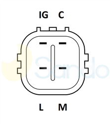 2035234 PLUG MITSUBISHI Type 12V 90Amp 7Ribs 