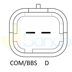 2015360 PLUG VALEO Type 12V 120Amp 6Ribs 