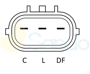 2032166 PLUG MANDO Type 12V 90Amp 5Ribs 