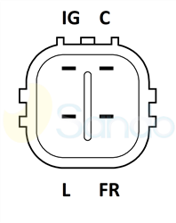 2035175 PLUG MITSUBISHI Type 12V 80Amp 5Ribs 
