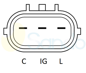 2047106 PLUG SUZUKI Type 12V 75Amp 4Ribs 