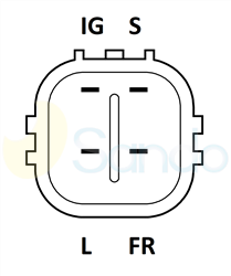 2040326 PLUG DENSO Type 12V 130Amp 7Ribs 