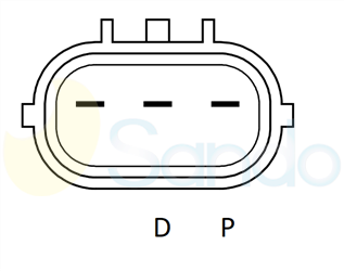 2035246 PLUG MITSUBISHI Type 12V 100Amp 6Ribs 