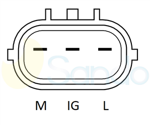 2040143 PLUG DENSO Type 12V 90Amp 4Ribs 