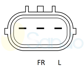 2040319 PLUG DENSO Type 12V 150Amp 6Ribs 