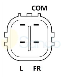 2032152 PLUG MANDO Type 12V 150Amp 6Ribs 