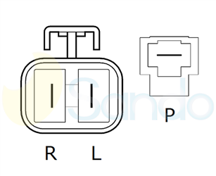 2035654 PLUG MITSUBISHI Type 24V 45Amp 2Ribs 