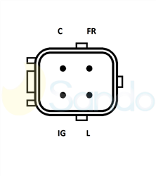 2035316 PLUG MITSUBISHI Type 12V 95Amp 6Ribs 