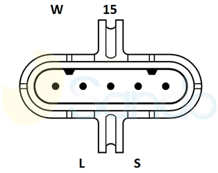 2035637 PLUG MITSUBISHI Type 24V 120Amp 10Ribs 