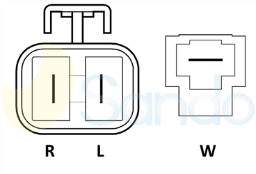2035605 PLUG MITSUBISHI Type 24V 35Amp 2Ribs 