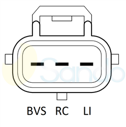 2040585 PLUG DENSO Type 12V 230Amp 4Ribs 