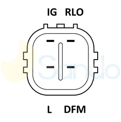 2040323 PLUG DENSO Type 12V 150Amp 7Ribs 