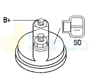 6020174 PLUG HITACHI Type 12V 1,40kW 9T CW 