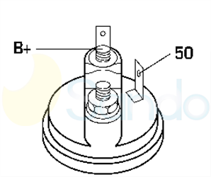 6025100 PLUG LUCAS Type 12V 2kW 10T CW 