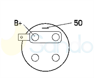 6025119 PLUG LUCAS Type 12V 2,40kW 10T CW 
