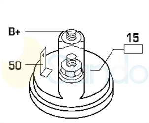6035130 PLUG MITSUBISHI Type 12V 0,75kW 8T CW 
