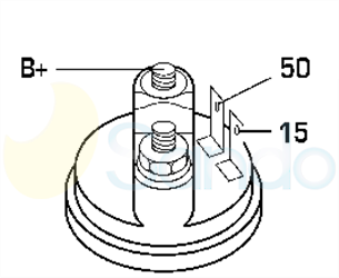 6025117 PLUG LUCAS Type 12V 2,10kW 9/10T CW 