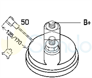 6020125 PLUG HITACHI Type 12V 0,80kW 8T CCW 