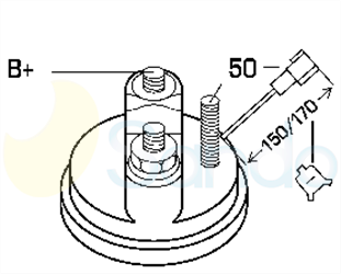 6046102 PLUG DELCO REMY Type 12V 1,10kW 9T CW 